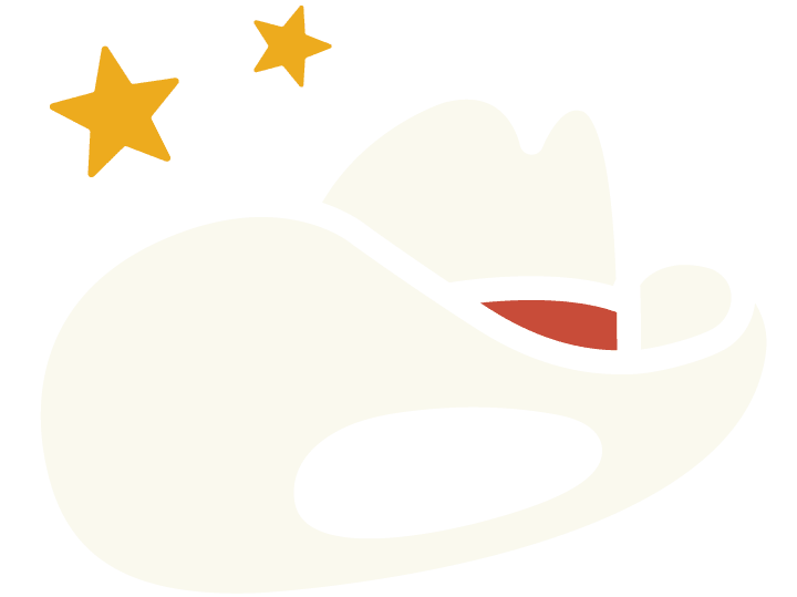 Cowboy hat with two stars