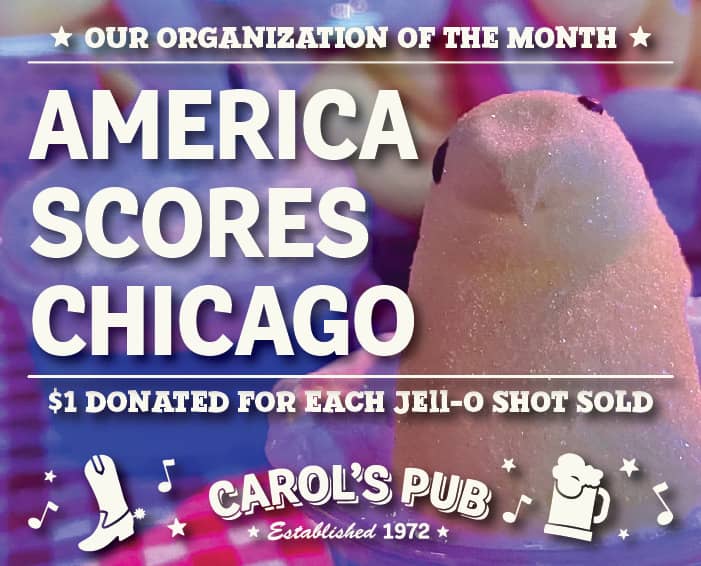 Poster for America Scores Chicago, April's Organization of the Month