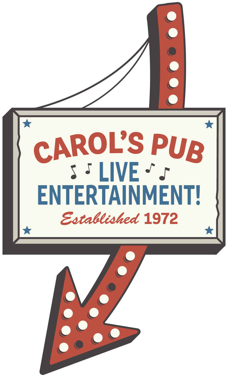 Carol's Pub arrow logo