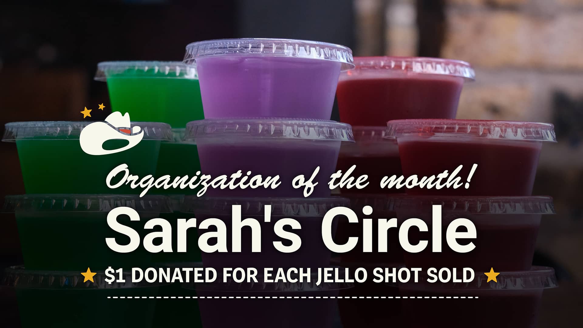 Poster for Sarah's Circle, January's Organization of the Month