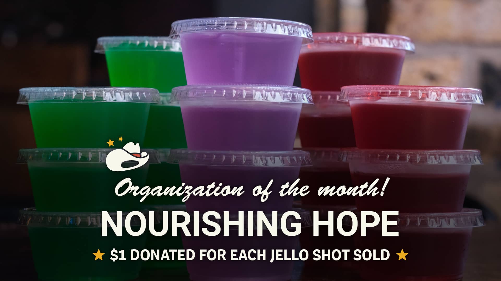 Poster for Nourishing Hope's, July's Organization of the Month